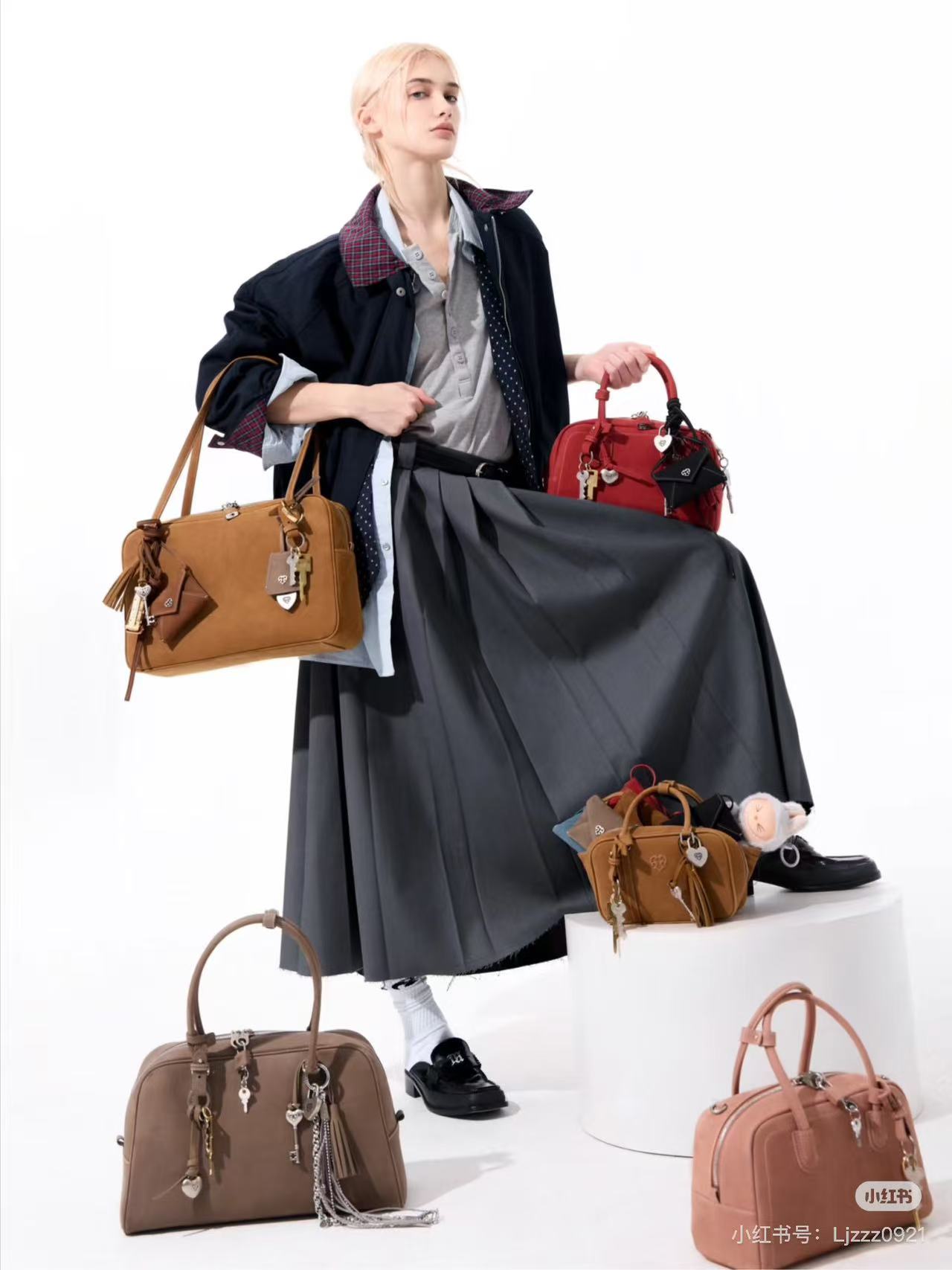 Original Quality Cowhide Bag (3pcs in one set ) 